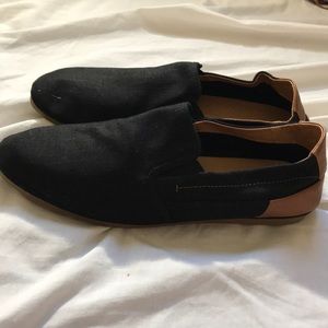 Black Canvas Slipons Marlin Loafers 